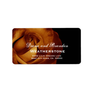 Gold Rose Wedding A002 Label