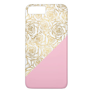 Gold Roses with Pink iPhone 8 Plus/7 Plus Case