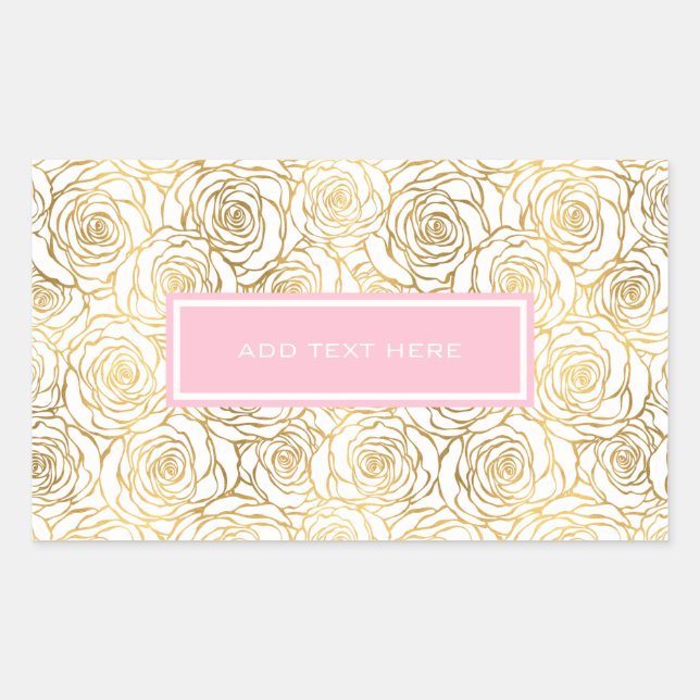 Gold Roses with Pink Sticker (Front)