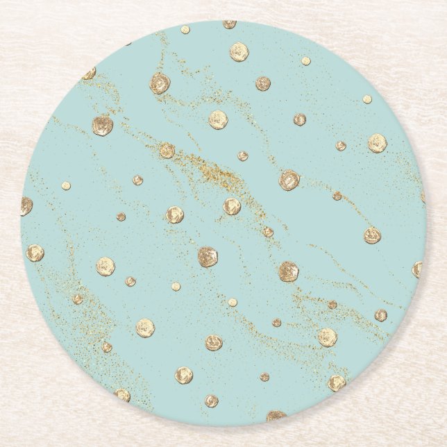 Gold Round Coaster  (Front)