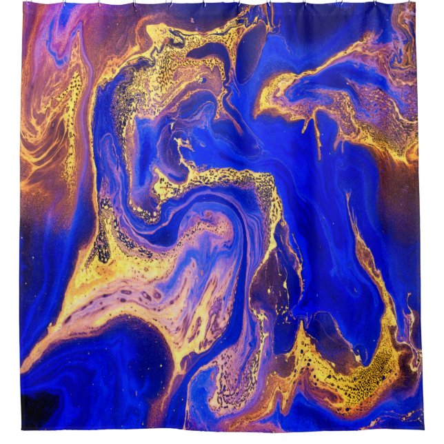 gold, royal blue,marble,natural,swirl,stone,modern (Front)
