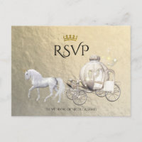 Gold Royal Princess Storybook Carriage RSVP