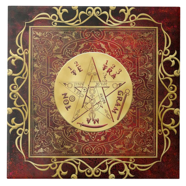 Gold Royal Tetragrammaton Ceremonial Altar Tile (Front)