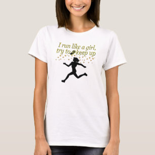 GOLD RUN LIKE A CHAMPION TRACK AND FIELD DESIGN T-Shirt