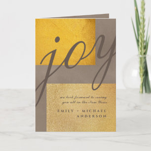 Gold Rush by LeahG - JOY Holidays Greetings Invitation
