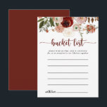 Gold Rustic Colourful Floral Bucket List Cards<br><div class="desc">These gold rustic colourful floral bucket list cards are the perfect activity for a simple wedding reception or bridal shower. The design features hand-painted marsala, pink, blush, burgundy and gold flowers with green leaves arranged into beautiful wreaths. Change the wording to suit any life event. Bucket list sign is sold...</div>