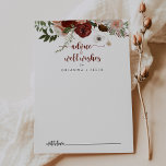 Gold Rustic Colourful Floral Wedding Well Wishes   Advice Card<br><div class="desc">This gold rustic colourful floral wedding well wishes advice card is perfect for a simple wedding. The design features hand-painted marsala, pink, blush, burgundy and gold flowers with green leaves arranged into beautiful wreaths. These cards are perfect for a wedding, bridal shower, baby shower, graduation party & more. Personalize the...</div>