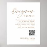 Gold Rustic Honeymoon Fund QR Wishing Well Sign<br><div class="desc">Say "I do" to a modern wedding! Planning a wedding? You'll need modern calligraphy wedding day signs, wedding table decorations, and minimalist Calligraphy WeddingRustic Honeymoon Fund QR Wishing Well Sign. We offer modern calligraphy styles for all your needs. Order on Zazzle and I'll help you create your personalized design on...</div>