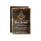 Gold Rustic Wood Masonic Invitations | Freemasonry