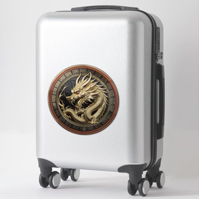 Gold Sacred Eastern Dragon Medallion (Suitcase)