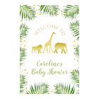 Gold Safari Baby Shower Decor Welcome Sign