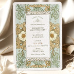 Gold Sage Green Art Nouveau Alphonse Mucha Wedding Invitation<br><div class="desc">Art Nouveau Vintage wedding invitations by Alphonse Mucha in a floral, romantic, and whimsical design. Victorian flourishes complement classic art deco fonts. Please enter your custom information, and you're done. If you wish to change the design further, simply click the blue "Customize It" button. Thank you so much for considering...</div>