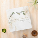 Gold Sage Green Floral Wedding Planner Binder<br><div class="desc">An elegant collection of floral in sage,  green and gold hues.  Personalize with your event details easily and quickly,  simply press the customize it button. Coordinating back. Matching items to complete your event collection are available in our Zazzle store!</div>