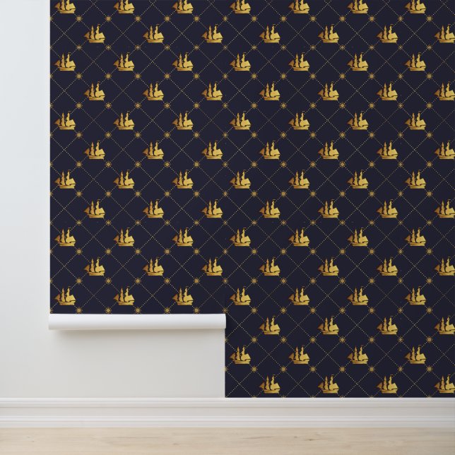 Gold Sail Ship Wallpaper (Application)