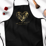 Gold Salon Heart Hair Stylist Personalized Name Apron<br><div class="desc">Gold Salon Heart Hair Stylist Personalized Name Apron</div>