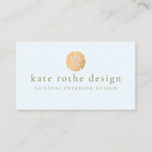 Gold Sand Dollar Coastal Theme Business Card