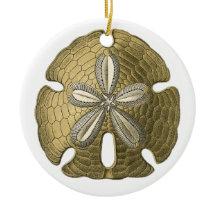 Gold Sand Dollar Ornament