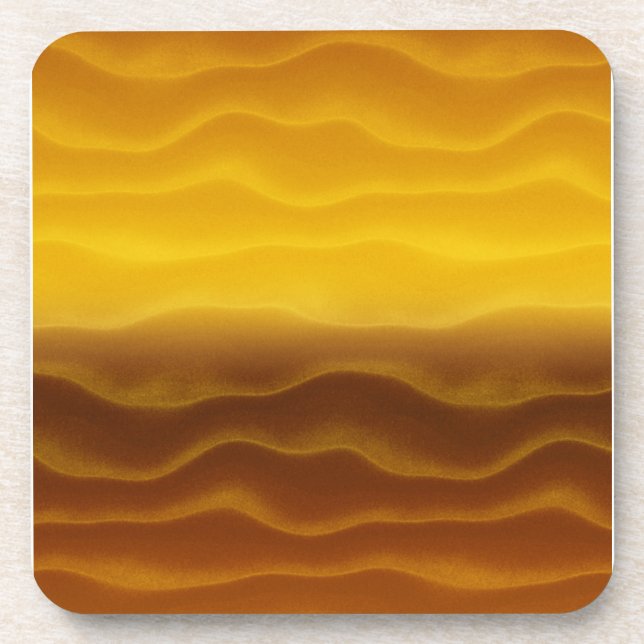 Gold Sand Dunes Abstract Coaster (Front)