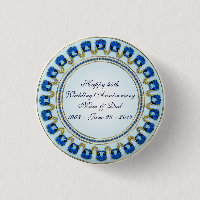 Gold Sapphire Blue 45th Wedding Anniversary