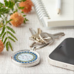 Gold Sapphire Blue 45th Wedding Anniversary Keychain<br><div class="desc">A Digitalbcon Images Design featuring a Sapphire Blue and Gold colour theme with a variety of custom images, shapes, patterns, styles and fonts in this one-of-a-kind "45th Wedding Anniversary" Key Chain. This stylish and elegant design comes complete with custom text lettering to suit your own special occasion and makes a...</div>