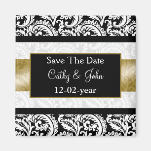 gold Save the date magnet
