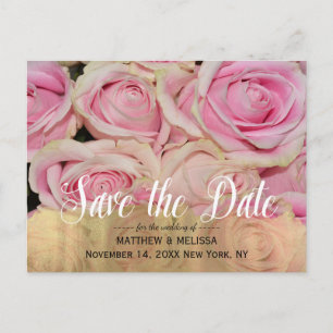 Gold Save the Date Personalized Photo Postcard