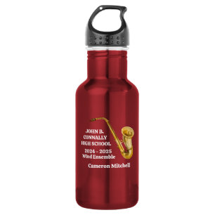 Gold Saxophone Player Personalized Band 532 Ml Water Bottle