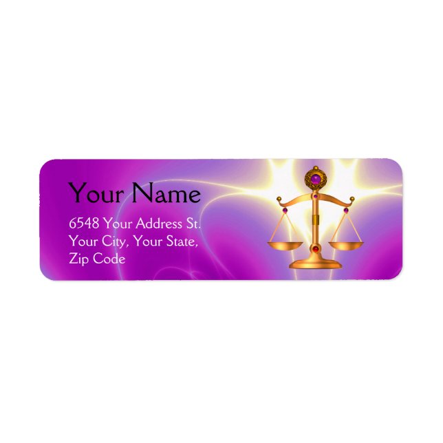 GOLD SCALES OF LAW WITH GEM STONES ,Justice Symbol (Front)