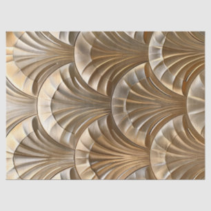 Gold Scallop Pattern Art Deco Decoupage Tissue Paper