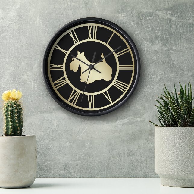 Gold Scottie Dog Clock (Creator Uploaded)