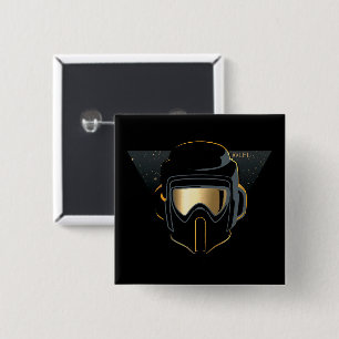 Gold Scout Trooper 2 Inch Square Button