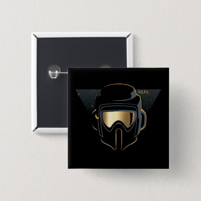 Gold Scout Trooper 2 Inch Square Button (Front & Back)