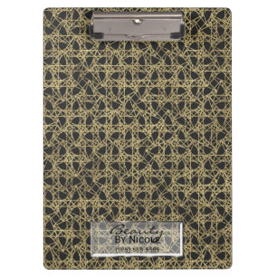 Gold Scratch Golden Modern Glamour Clipboard