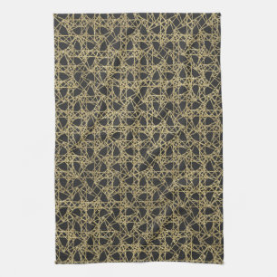 Gold Scratch Golden Modern Glamour Unique Elegant Kitchen Towel