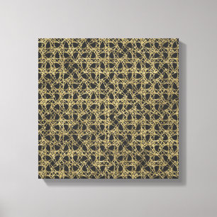 Gold Scratch Grey/Dark Modern Glam Fashion Canvas Print