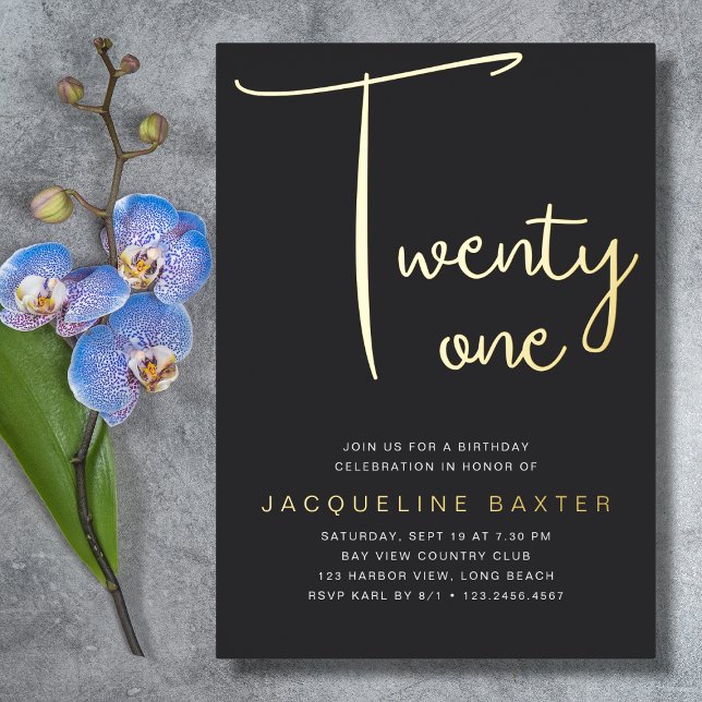 Gold Script 21st Birthday Party (Creator Uploaded)