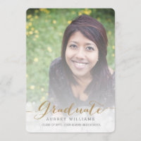Gold Script 2 Photo Grad Announcement