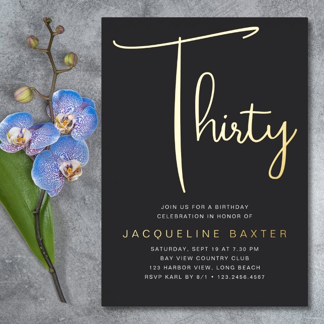 Gold Script 30th Birthday Party (Creator Uploaded)