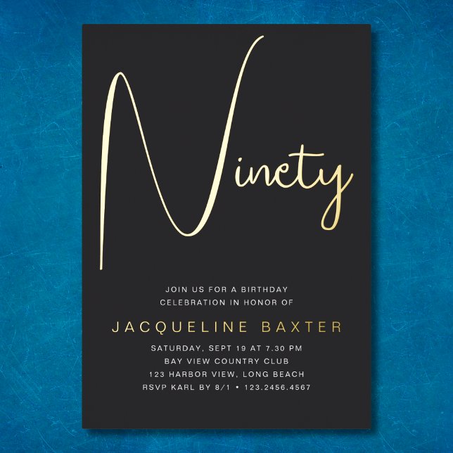 Gold Script 90th Birthday Party (Creator Uploaded)