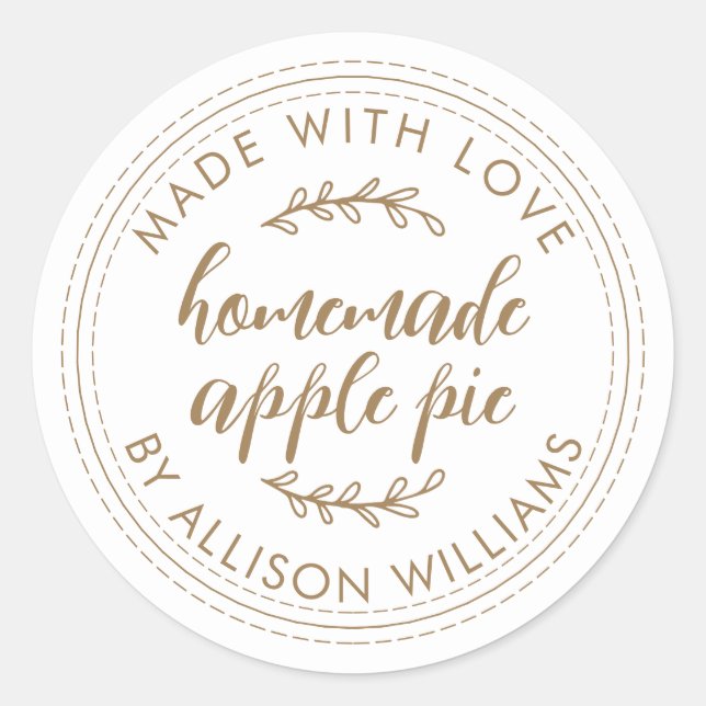 Gold Script Apple Pie Food Label (Front)