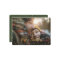 Gold script Christmas stars 1 photo green holiday