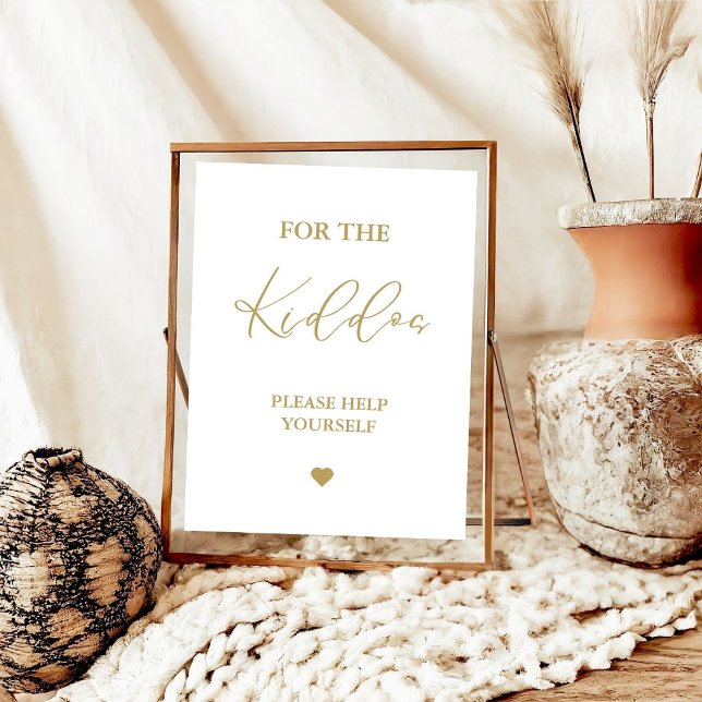 Gold Script For the kiddos Wedding Favours Sign (Creator Uploaded)