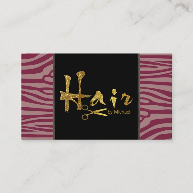 Gold Script Hair Stylist Salon Appointment #9 (Front)