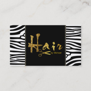 Gold Script Hair Stylist Salon Appointment Card