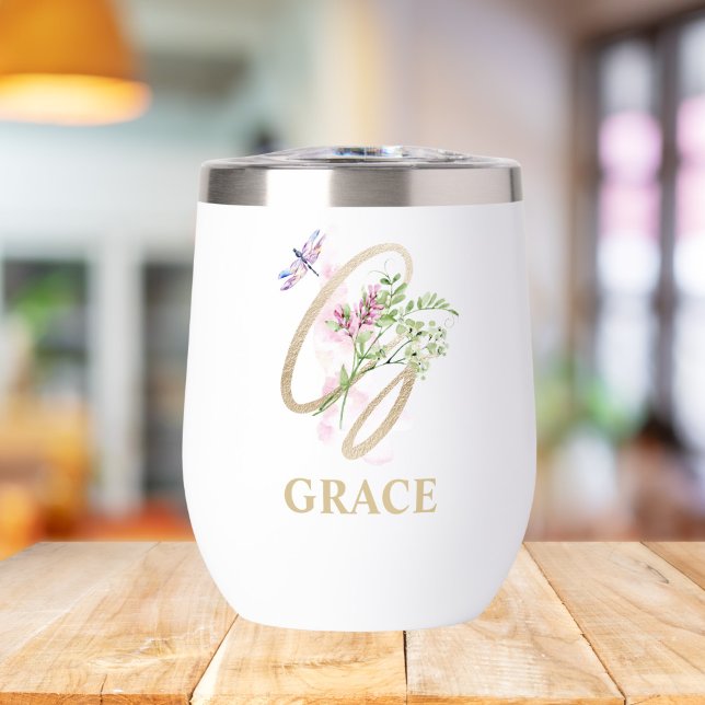 Gold Script Letter G Monogram Personalized Name (Creator Uploaded)