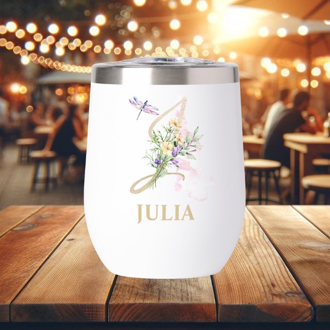 Gold Script Letter J Monogram Personalized Name (Creator Uploaded)