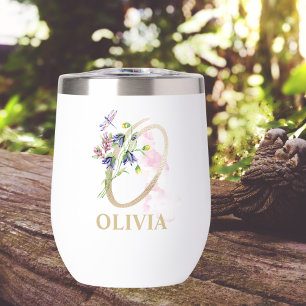 Gold Script Letter O Monogram Personalized Name