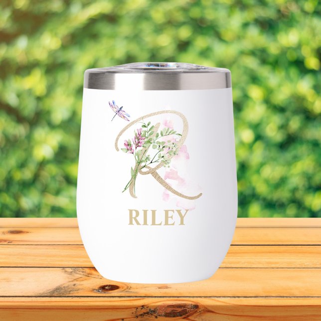 Gold Script Letter R Monogram Personalized Name (Creator Uploaded)