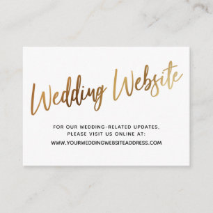 Gold Script Mariage Website, Enregistrer la carte