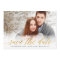 Gold Script Photo Save the Date in Faux Foil